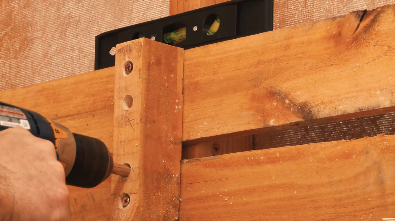 Secure the shelf to the wall and be sure it's level.