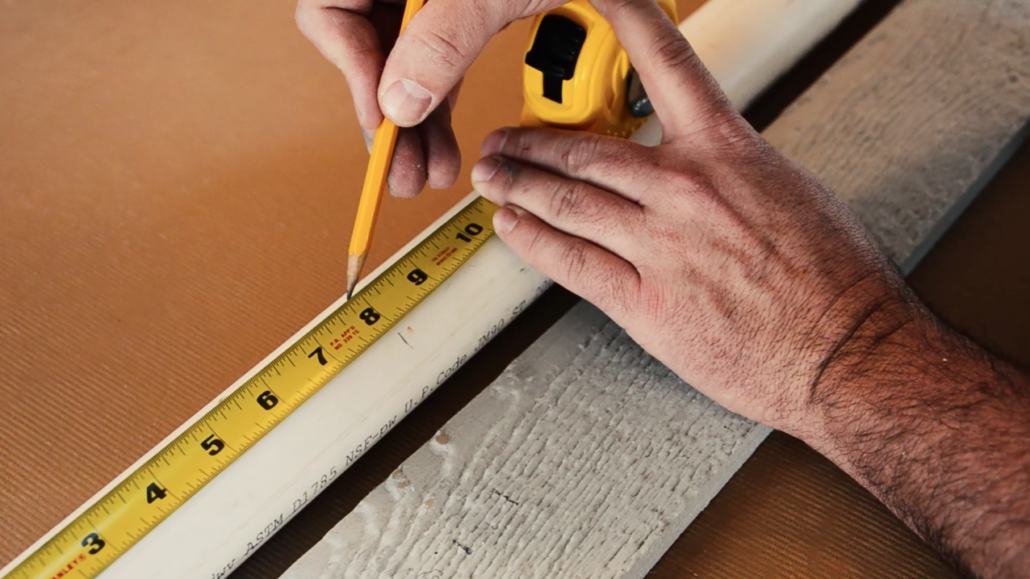 Start by measuring the length of the PVC that you'll want to use.