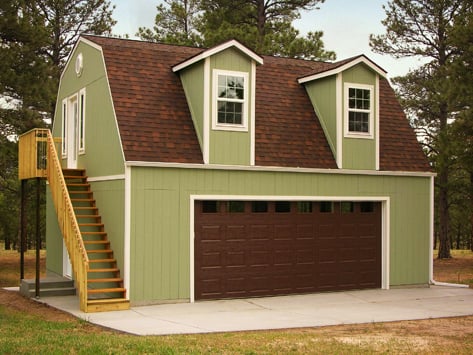 Tuff shed garage with living quarters
 