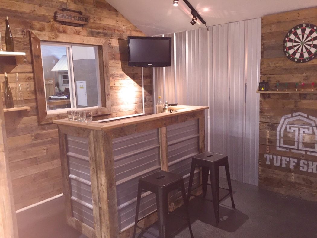 design a man cave worthy of a grunt - tuff shed