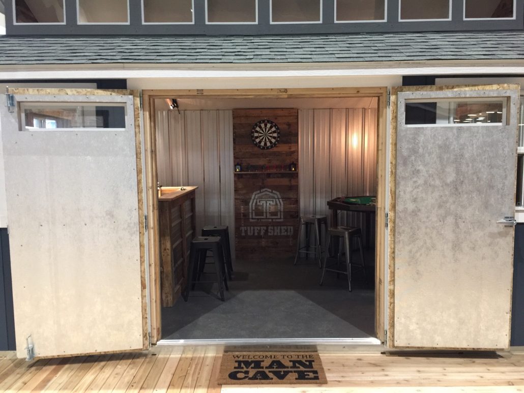 design a man cave worthy of a grunt - tuff shed