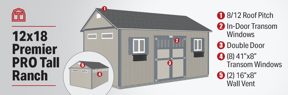 storage with she shed style - tuff shed