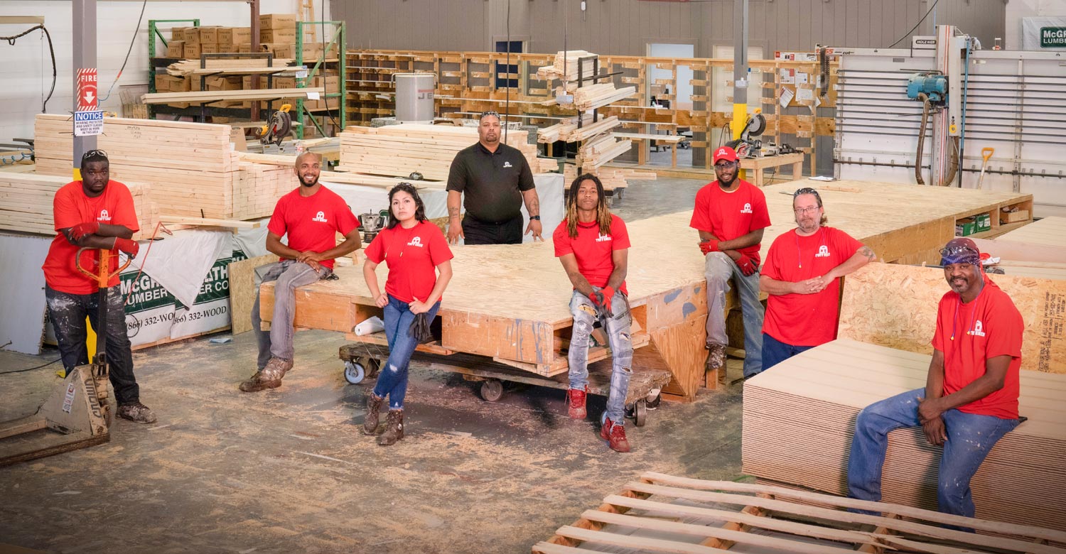 Workers in warehouse