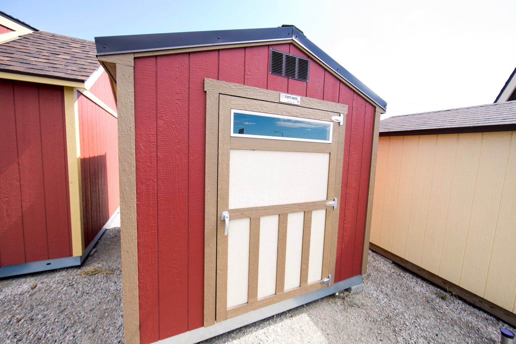 Add style with a custom design for a Premier Ranch shed.
