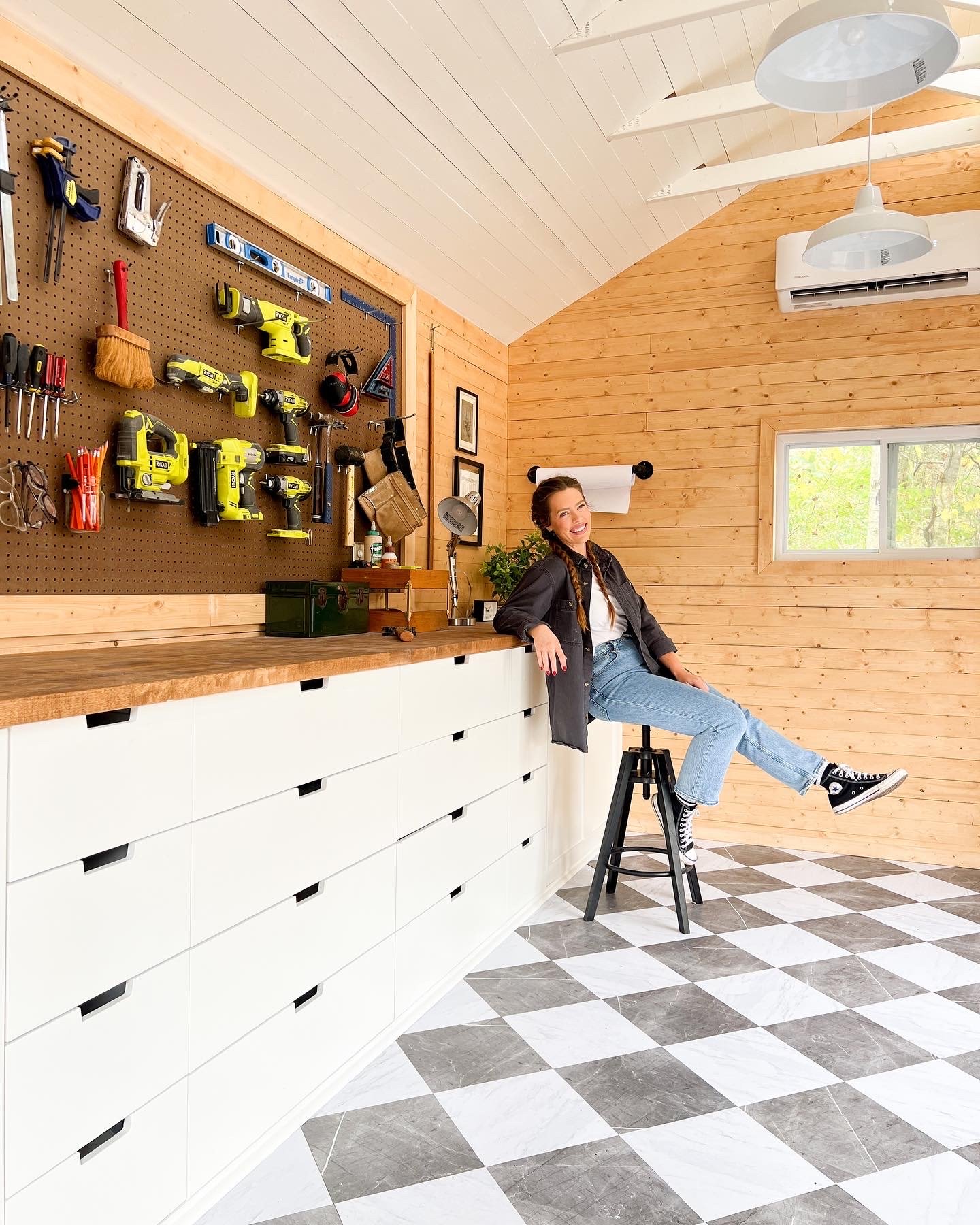 Cass Smith inside her DIY Workshop.