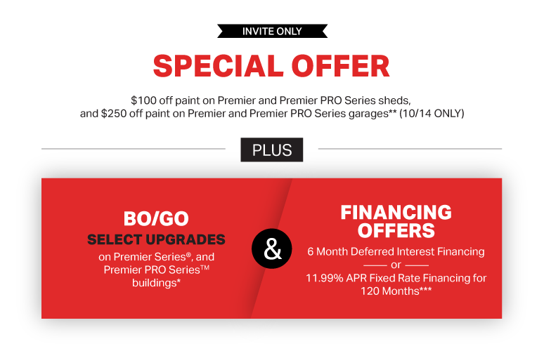 VIP Select Promo Tuff Shed