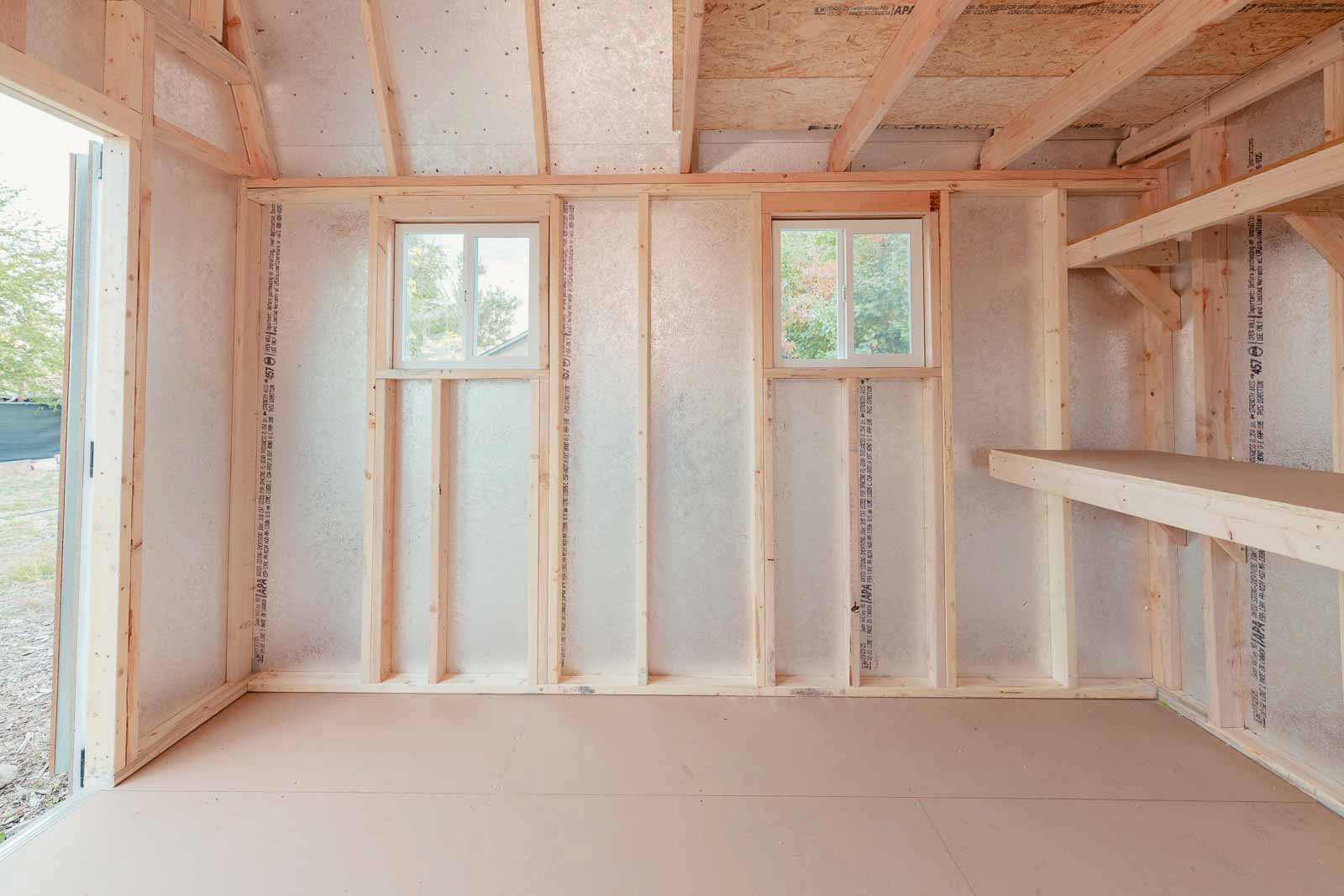 Interior side wall of urban barn